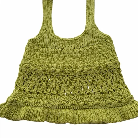 Top ZARA Tank Top 100% Cotton Sleeveless Size M EUC - Picture 2 of 9